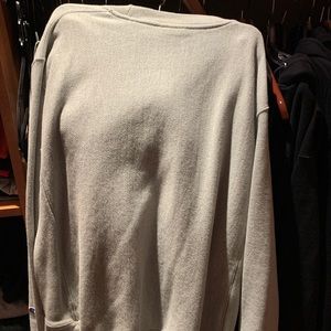 gray champion reverse weave logo crew neck